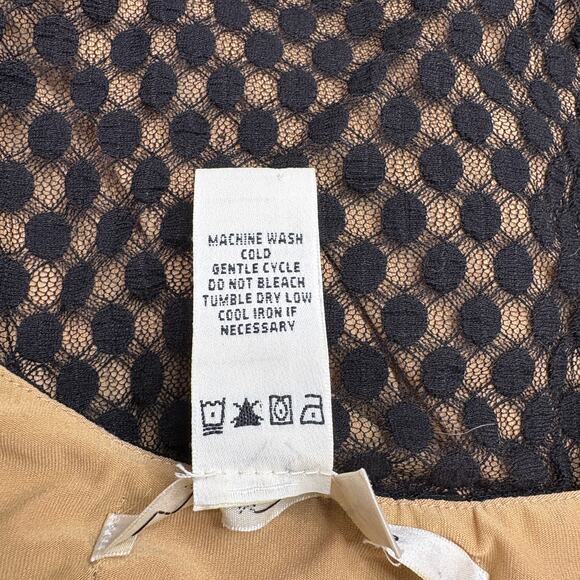 Max Studio Size S Babydoll Dress Y2K Sheer Mesh Black Polka Dot Whimsigoth - Picture 7 of 14